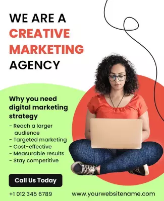 Creative Digital Marketing Agency Promotion Flyer Template