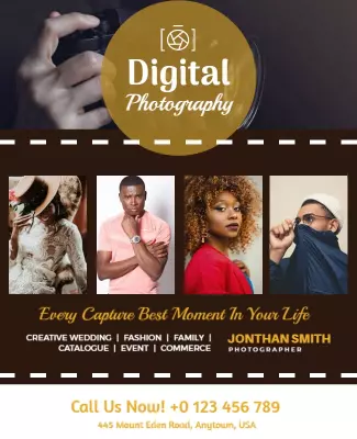 Creative Digital Photography Service Flyer Template