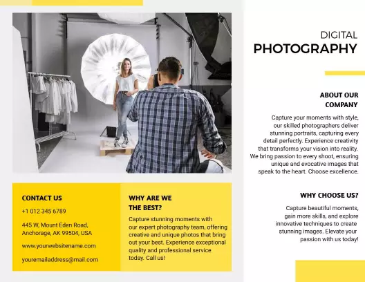 Creative Digital Photography Services Portfolio Brochure Template