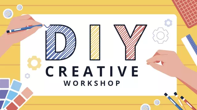 Creative DIY Workshop Art Projects YouTube Thumbnail Template