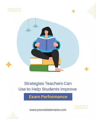 Creative Education Strategies for Student Exam Performance Poster Template