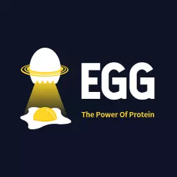 Creative Egg Design Featuring Yellow Highlights and Protein Logo Template