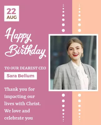 Creative Employee Birthday Flyer Template
