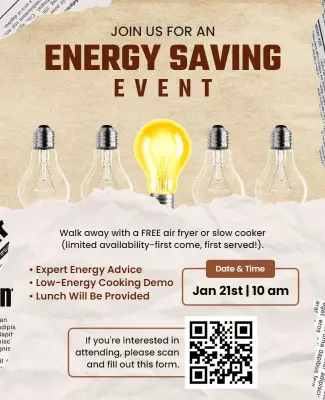 Creative Energy Saving Event Announcement Poster Template