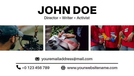 Creative Film Maker Themed Business Card Template