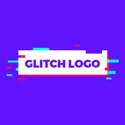 Creative Glitch Art in Bright Colors for Unique Branding Logo Template