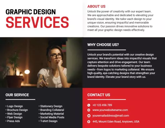 Creative Graphic Design Services and Solutions Brochure Template