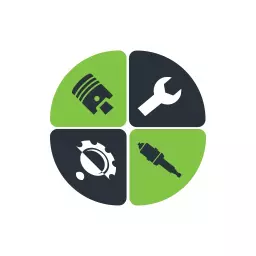Creative Green and Black Garage Tools and Parts Logo Template