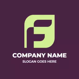 Creative Green F Letter Design Showcasing Modernity Logo Template