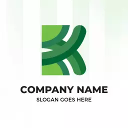 Creative Green K Letter Design Emphasizing Nature Inspired Logo Template