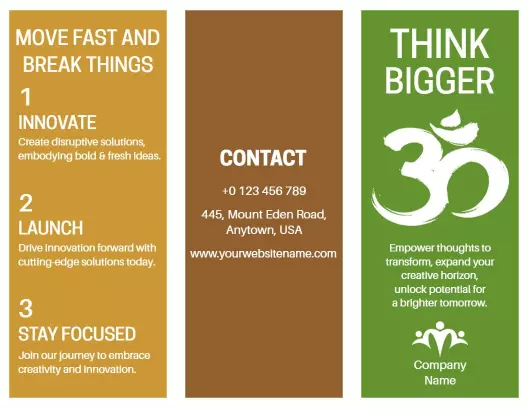 Creative Growth Mindset Innovation Journey Brochure Template