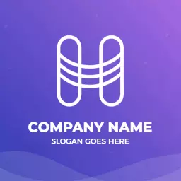 Creative H Letter Design with Modern Abstract Shapes Logo Template