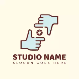 Creative Hand Gesture Highlights Photography Craft Logo Template