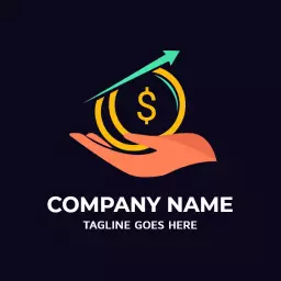 Creative Hand Holding Dollar Sign Representing Finance Growth Logo Template