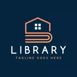 Creative House Design Representing a Modern Library Logo Template