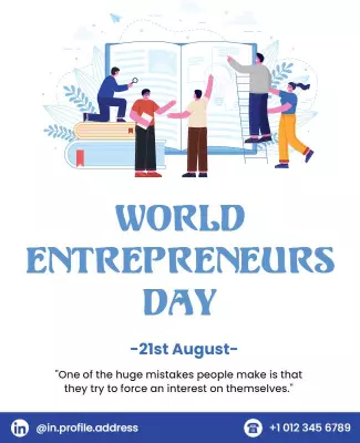 Creative Illustration for World Entrepreneurs Day Poster Template