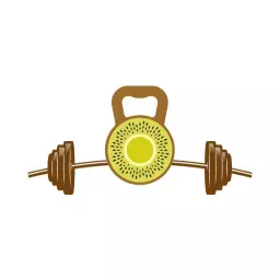 Creative Kiwi Design Symbolizing Fitness and Strength Logo Template