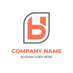 Creative Leaf-Shaped B Letter Design for Branding Logo Template