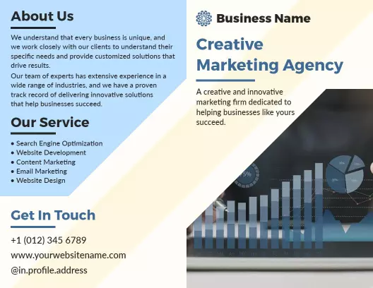 Creative Marketing Agency Services and Solutions Brochure Template