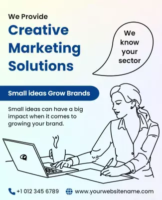Creative Marketing Solutions Promotion Flyer Template