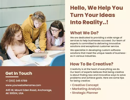 Creative Marketing Solutions Service Overview Brochure Template