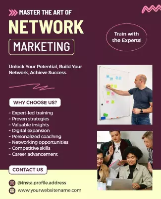 Creative Marketing Workshop for Network Building Poster Template
