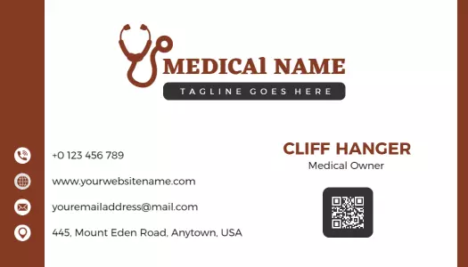 Creative Maroon Healthcare Professional Business Card Template