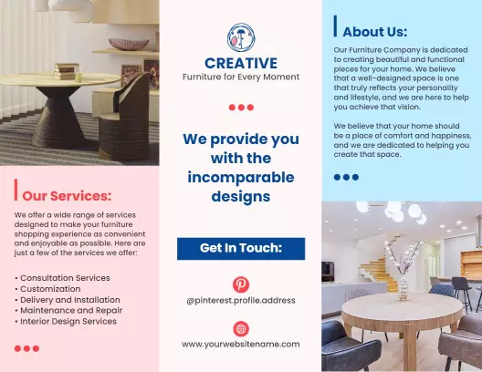 Creative Modern Furniture Design and Service Brochure Template
