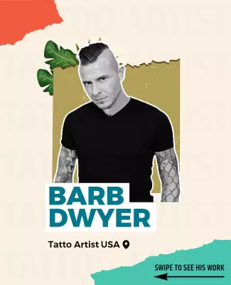 Creative Modern Tattoo Artist Showcase Poster Template