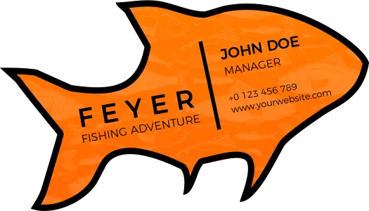 Creative Orange Fish Adventure Visiting Card Template