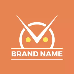 Creative Orange Owl Design Representing Wisdom Logo Template