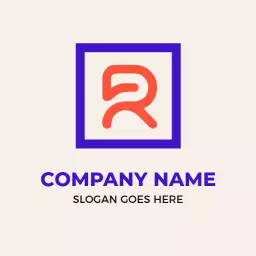 Creative Orange R Letter Design with Modern Minimalist Style Logo Template