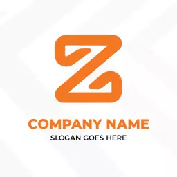 Creative Orange Z Letter Design for Branding Business Logo Template