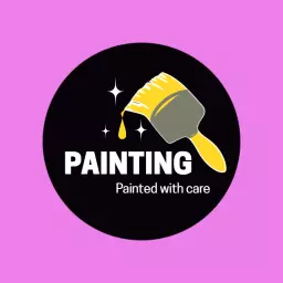 Creative Paint Brush Splashing Yellow Design for Painting Logo Template