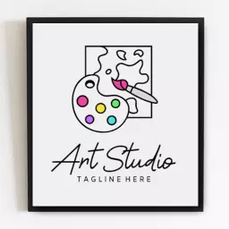 Creative Palette Design for a Modern Art Studio Logo Template