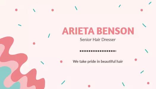 Creative Pink Abstract Makeup Artist Business Card Template