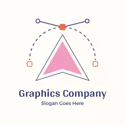 Creative Pink and Blue Geometric Design for Graphics Logo Template