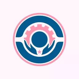 Creative Pink and Blue Geometric Design for Your Blank Logo Template