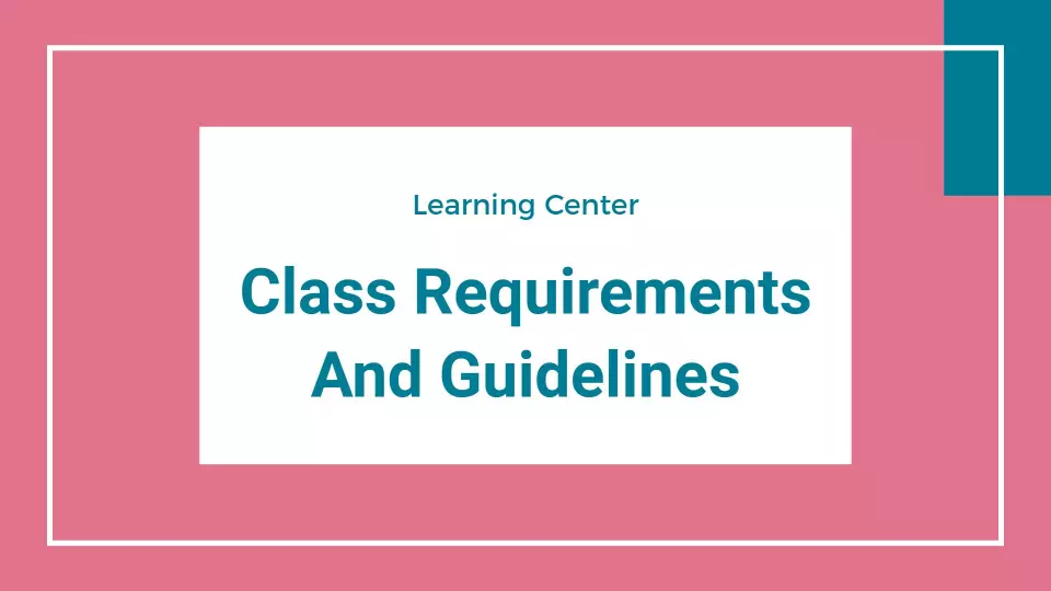 Creative Pink and Teal Educational Class Overview Presentation Template