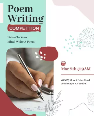 Creative Poem Writing Competition Flyer Template