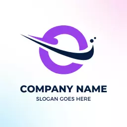 Creative Purple and Blue O Letter Design for Branding Logo Template