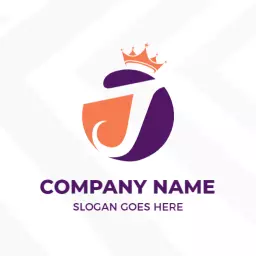 Creative Purple and Orange J Letter Design for Branding Logo Template