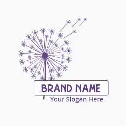 Creative Purple Dandelion Design Enhancing Business Identity Logo Template