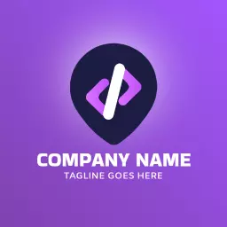 Creative Purple Editor Logo Design Featuring Stylish Icon Logo Template