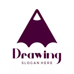 Creative Purple Pencil Design Showcasing Artistic Drawing Logo Template