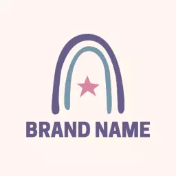 Creative Rainbow Arch Design Symbolizing Business Growth Logo Template