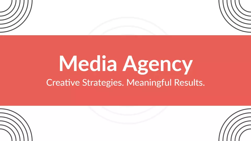 Creative Red Media Agency Advertising Solutions Presentation Template