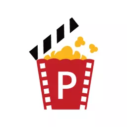 Creative Red Popcorn Bucket with Cinematic Letter P Logo Template