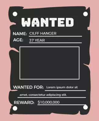 Creative Retro Wanted Poster with Chalkboard Design Template