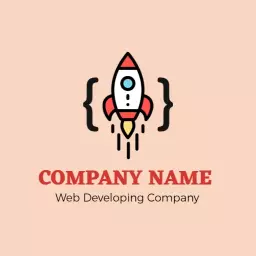 Creative Rocket Design Emphasizing Web Development Logo Template